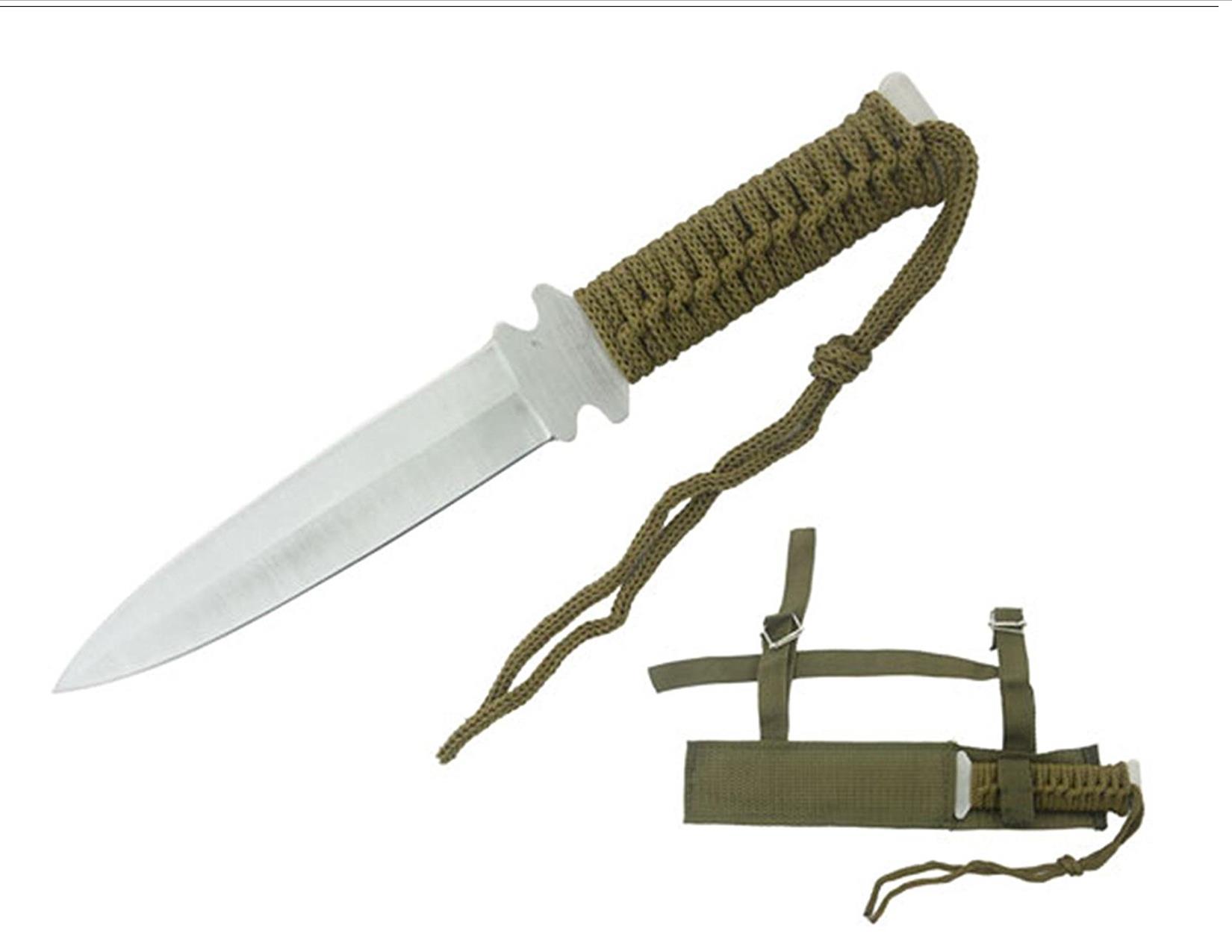 DOUBLE SIDED 10" HUNTING SURVIVAL KNIFE